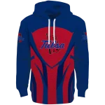 tulsa golden hurricane concentric lines blue black hoodie best selling