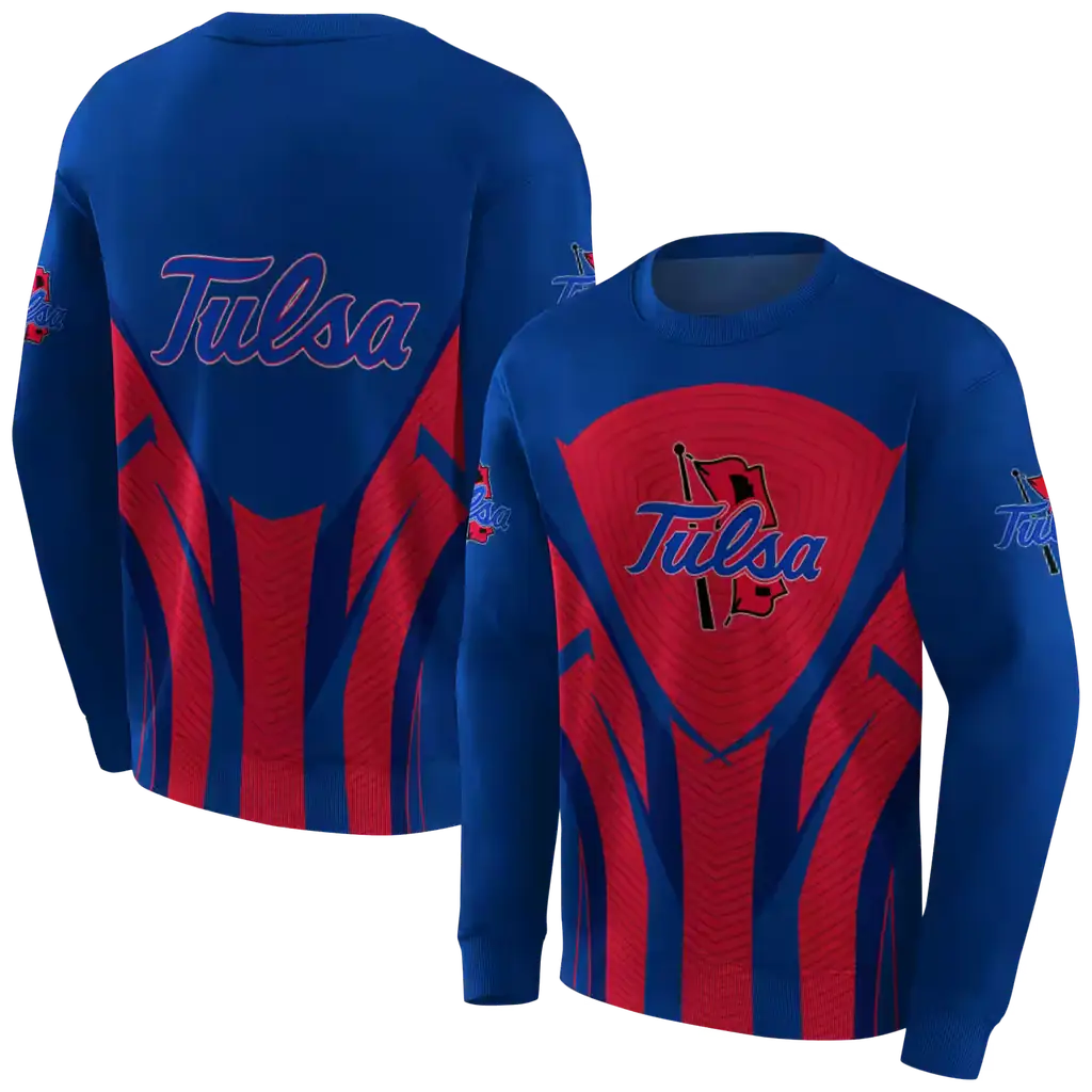tulsa golden hurricane concentric lines blue black hoodie premium grade tulsa golden hurricane concentric lines blue black hoodie premium grade
