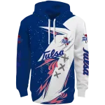 tulsa golden hurricane dynamic slash blue white hoodie best selling