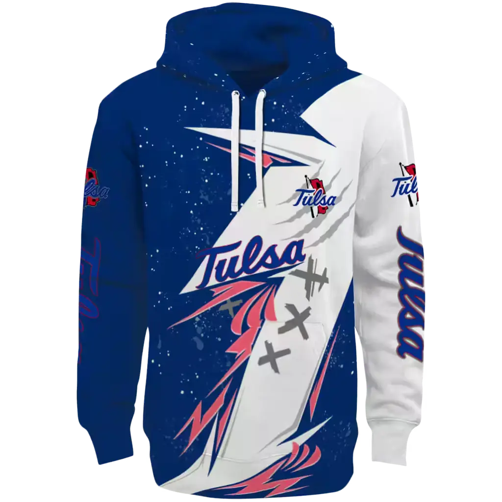 tulsa golden hurricane dynamic slash blue white hoodie best selling tulsa golden hurricane dynamic slash blue white hoodie best selling