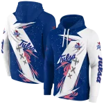 tulsa golden hurricane dynamic slash blue white hoodie best selling