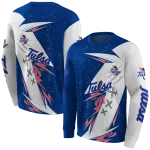 tulsa golden hurricane dynamic slash blue white hoodie best selling
