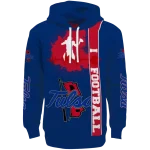 tulsa golden hurricane football heartbeat blue hoodie best selling