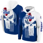 tulsa golden hurricane graphic punisher blue white hoodie best selling
