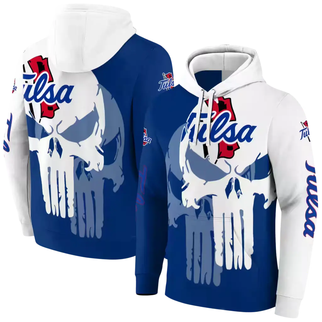 tulsa golden hurricane graphic punisher blue white hoodie fashion forward tulsa golden hurricane graphic punisher blue white hoodie fashion forward