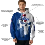 tulsa golden hurricane graphic punisher blue white hoodie best selling
