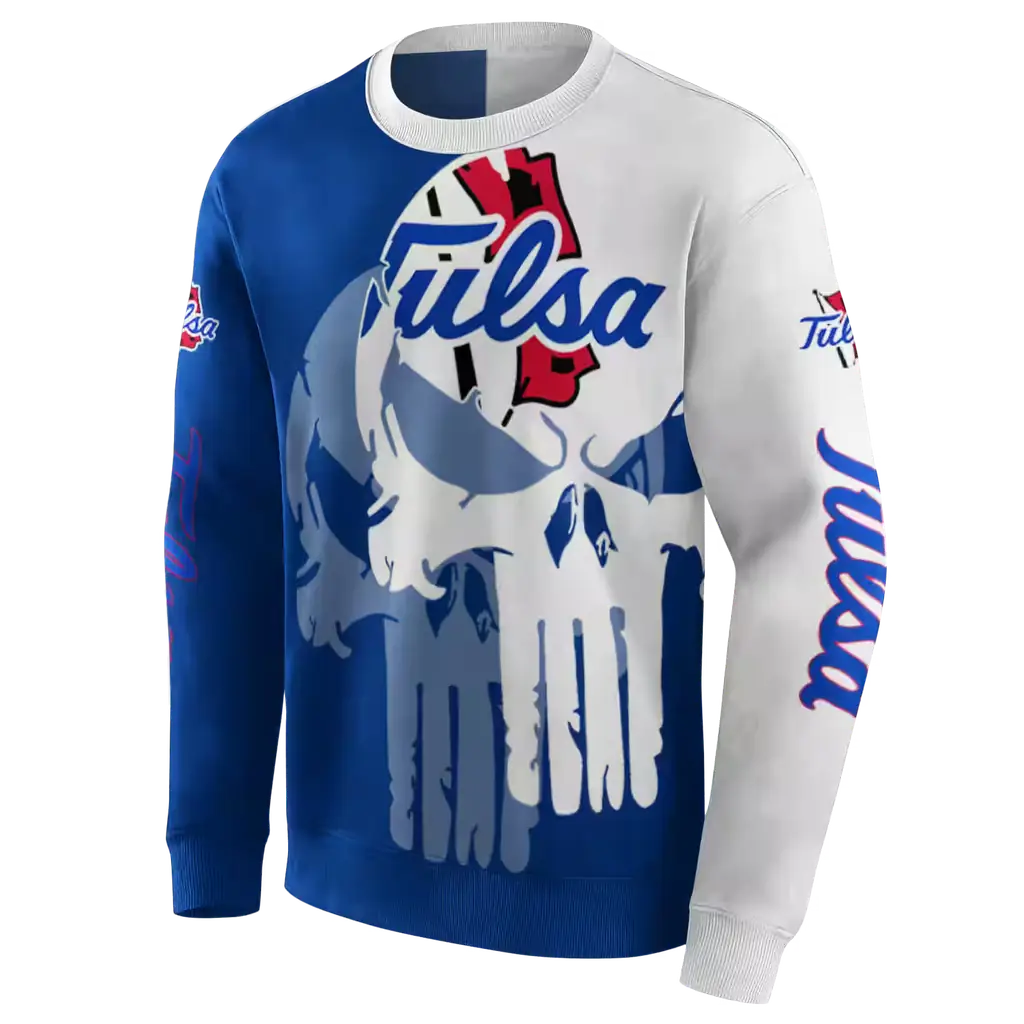 tulsa golden hurricane graphic punisher blue white hoodie new arrival tulsa golden hurricane graphic punisher blue white hoodie new arrival