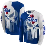 tulsa golden hurricane graphic punisher blue white hoodie best selling