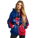 tulsa golden hurricane heartbeat graphic blue hoodie best selling