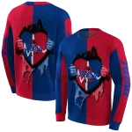 tulsa golden hurricane heartbeat graphic blue hoodie best selling
