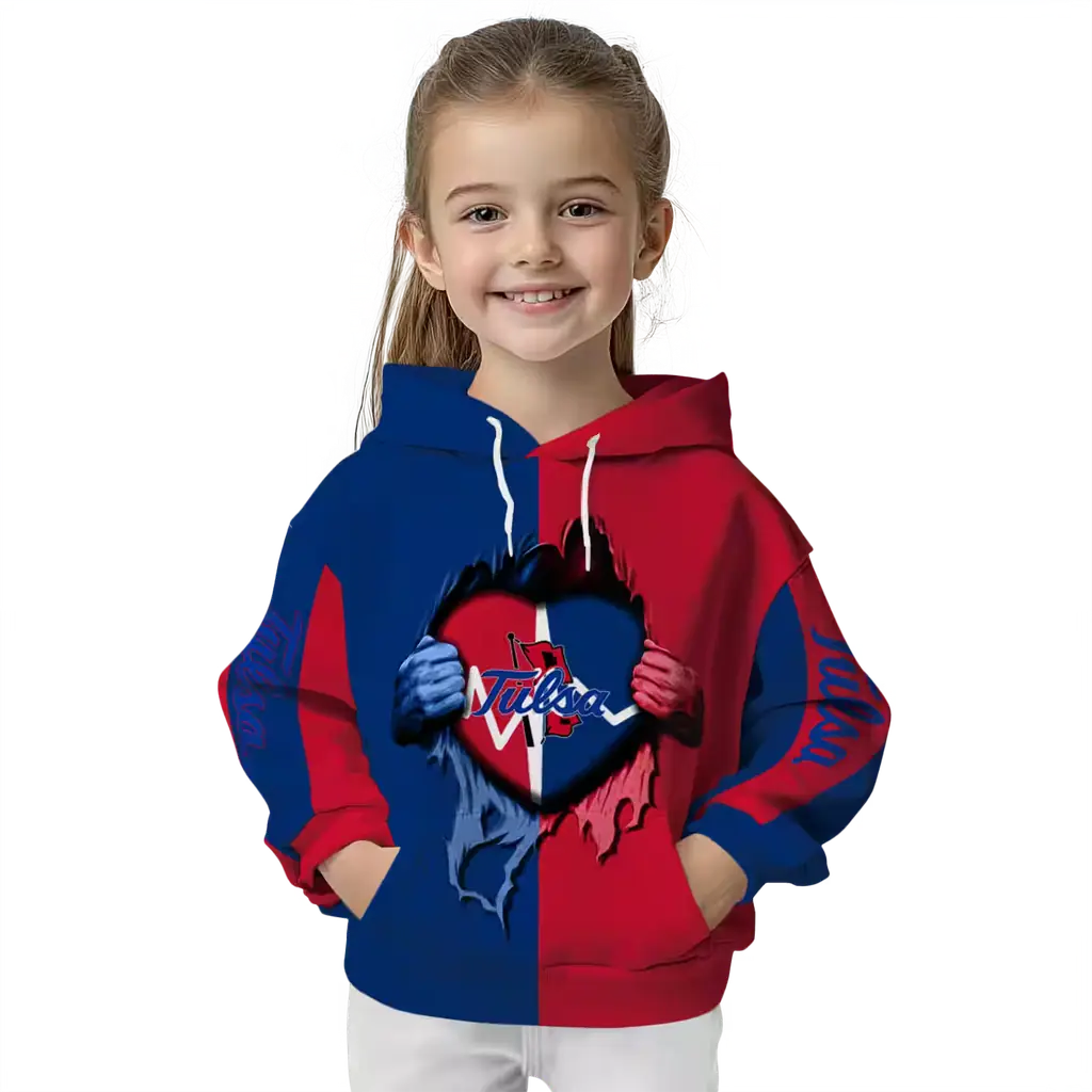 tulsa golden hurricane heartbeat graphic blue hoodie top rated tulsa golden hurricane heartbeat graphic blue hoodie top rated
