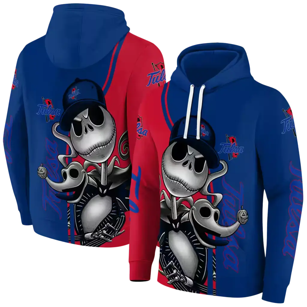 tulsa golden hurricane jack skellington blue hoodie fashion forward tulsa golden hurricane jack skellington blue hoodie fashion forward