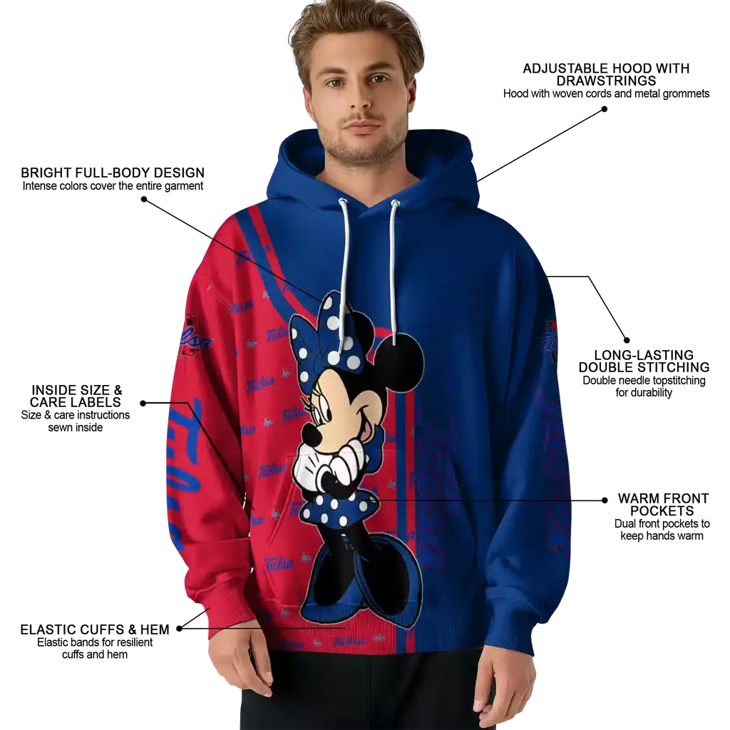 tulsa golden hurricane minnie mouse blue hoodie latest model tulsa golden hurricane minnie mouse blue hoodie latest model