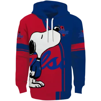 tulsa golden hurricane playful snoopy blue hoodie best selling