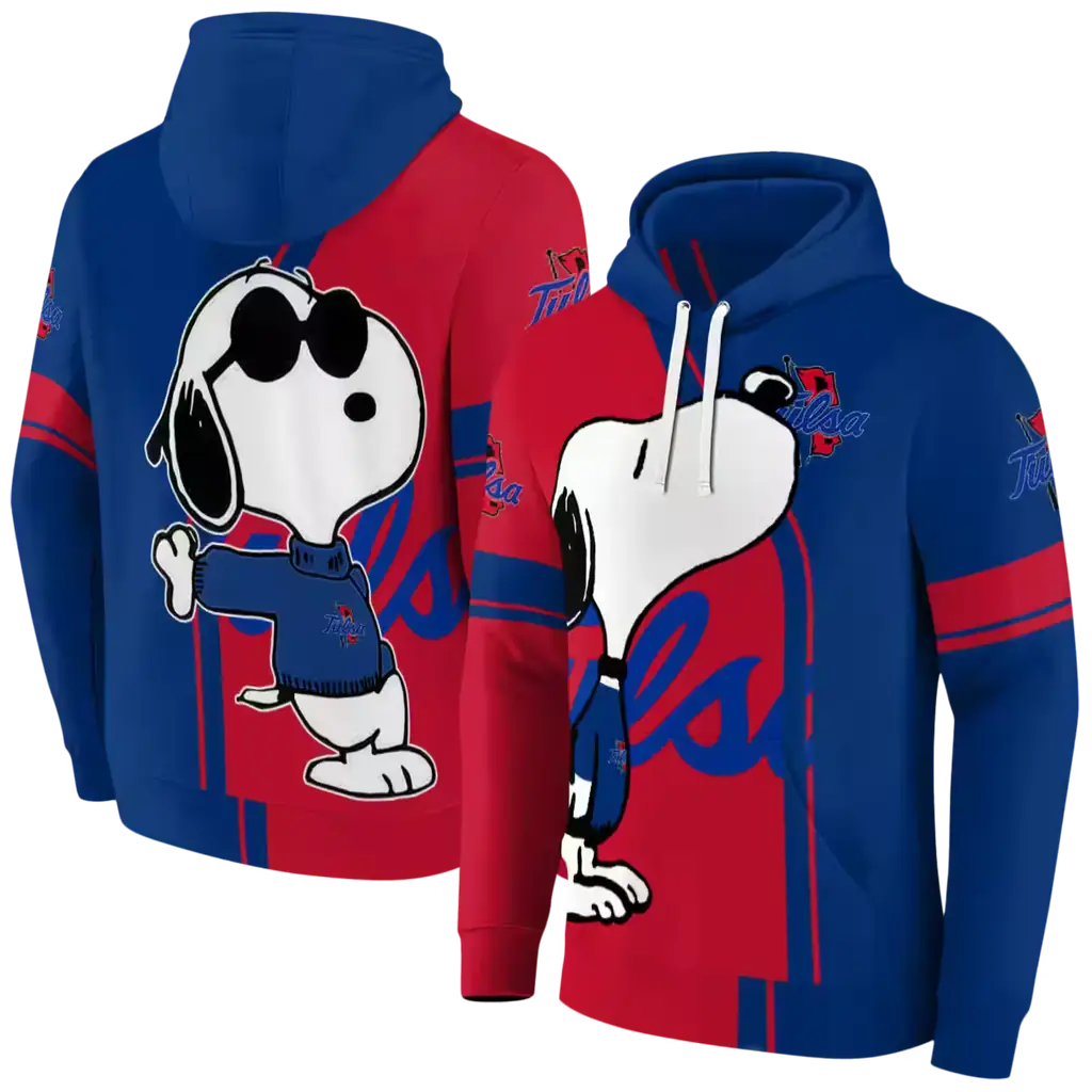 tulsa golden hurricane playful snoopy blue hoodie fashion forward tulsa golden hurricane playful snoopy blue hoodie fashion forward