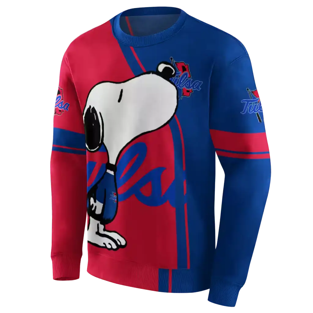 tulsa golden hurricane playful snoopy blue hoodie new arrival tulsa golden hurricane playful snoopy blue hoodie new arrival