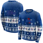 tulsa golden hurricane reindeer motif blue hoodie best selling