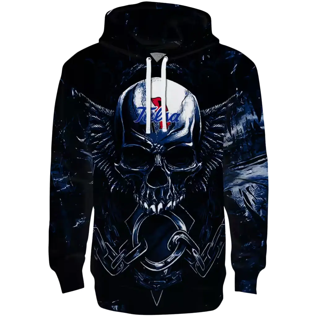 tulsa golden hurricane skull artwork blue black hoodie best selling tulsa golden hurricane skull artwork blue black hoodie best selling