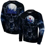 tulsa golden hurricane skull artwork blue black hoodie best selling