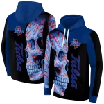 tulsa golden hurricane skull motif blue black hoodie best selling