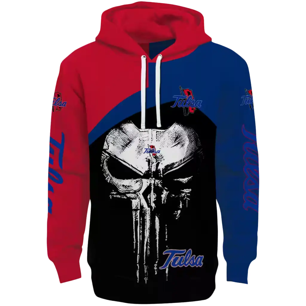 tulsa golden hurricane skull punisher red black hoodie best selling tulsa golden hurricane skull punisher red black hoodie best selling