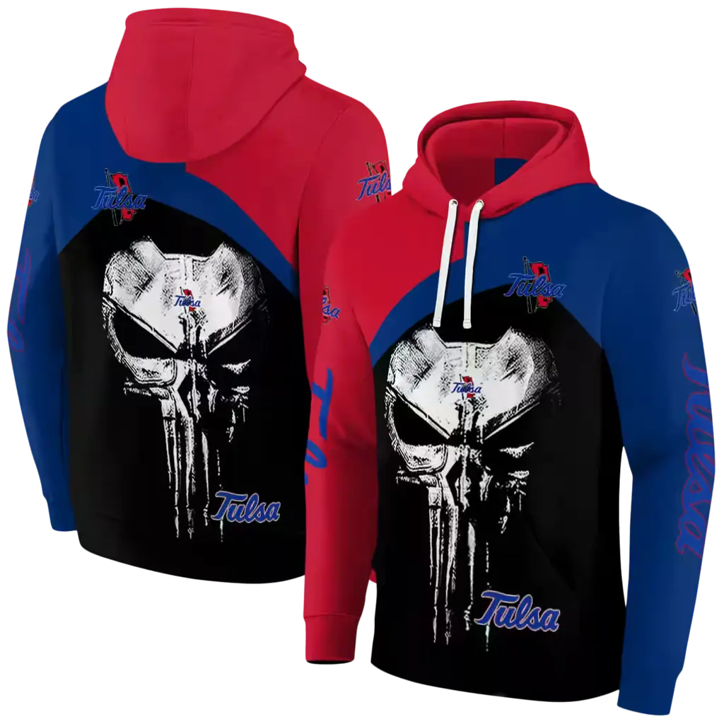 tulsa golden hurricane skull punisher red black hoodie fashion forward tulsa golden hurricane skull punisher red black hoodie fashion forward