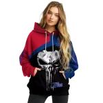 tulsa golden hurricane skull punisher red black hoodie best selling