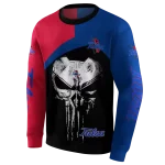 tulsa golden hurricane skull punisher red black hoodie best selling