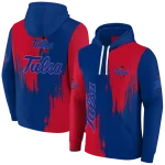 tulsa golden hurricane splatter effect blue hoodie best selling