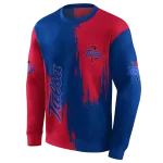 tulsa golden hurricane splatter effect blue hoodie best selling