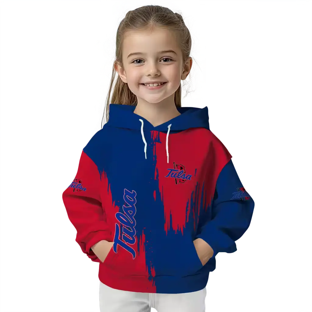 tulsa golden hurricane splatter effect blue hoodie top rated tulsa golden hurricane splatter effect blue hoodie top rated