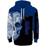 tulsa golden hurricane sugar skull blue black hoodie best selling
