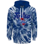 tulsa golden hurricane tie dye pattern blue hoodie best selling