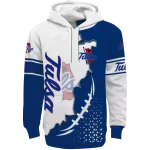 tulsa golden hurricane triangular pattern blue white hoodie best selling