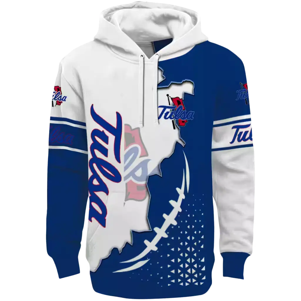 tulsa golden hurricane triangular pattern blue white hoodie best selling tulsa golden hurricane triangular pattern blue white hoodie best selling