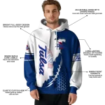 tulsa golden hurricane triangular pattern blue white hoodie best selling