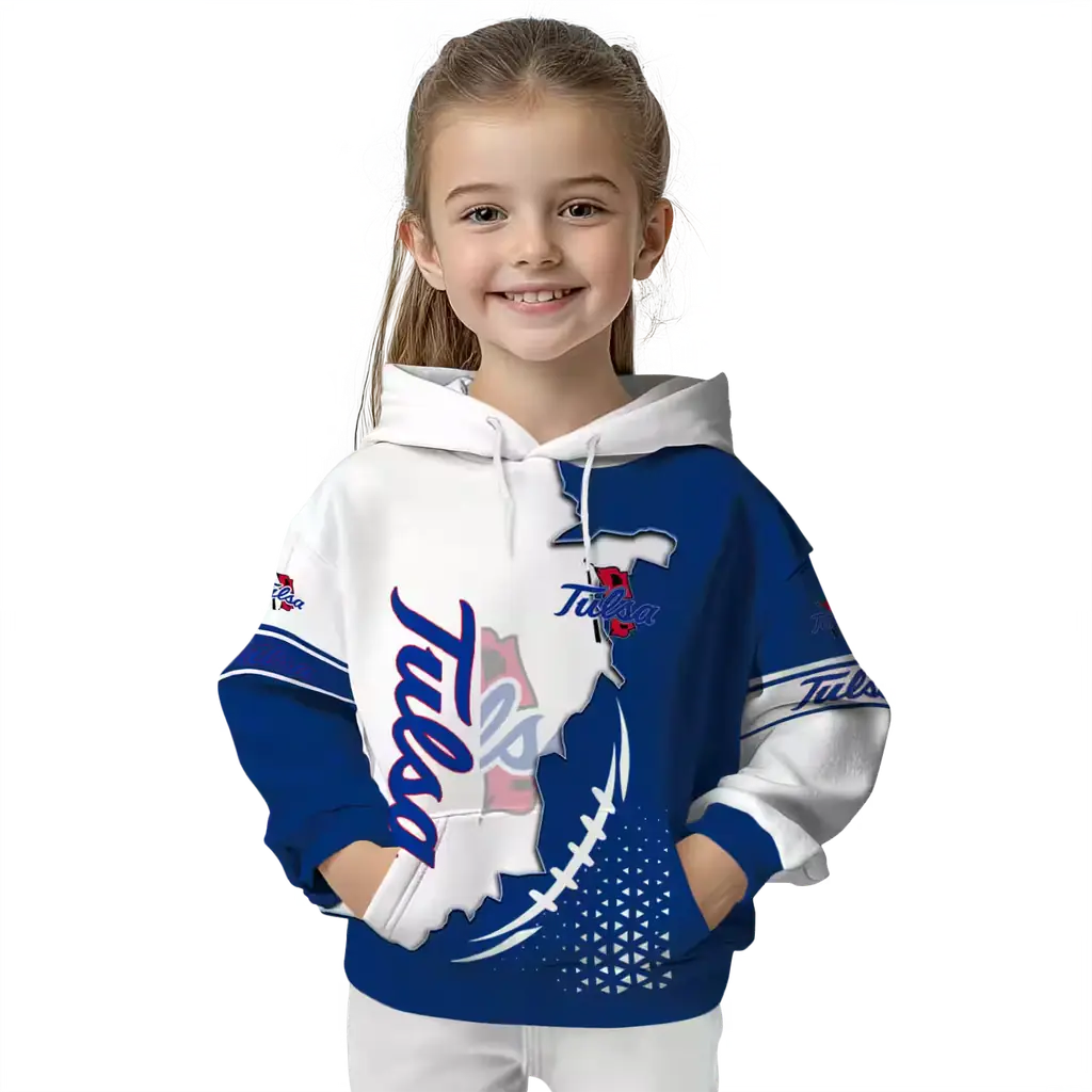 tulsa golden hurricane triangular pattern blue white hoodie top rated tulsa golden hurricane triangular pattern blue white hoodie top rated