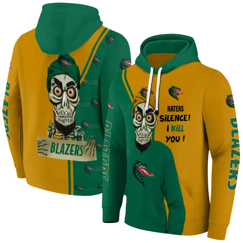 uab blazers achmed skull green hoodie fashion forward uab blazers achmed skull green hoodie fashion forward