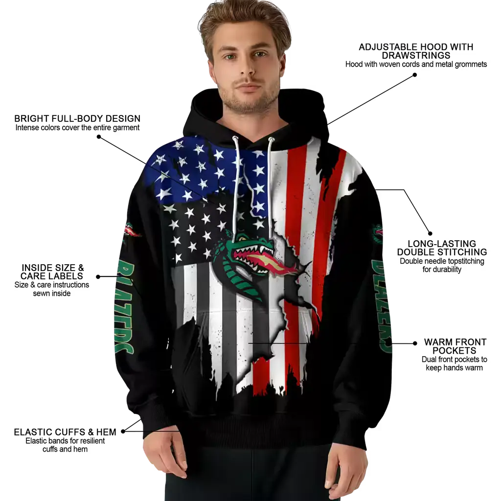 uab blazers american pride black hoodie latest model uab blazers american pride black hoodie latest model