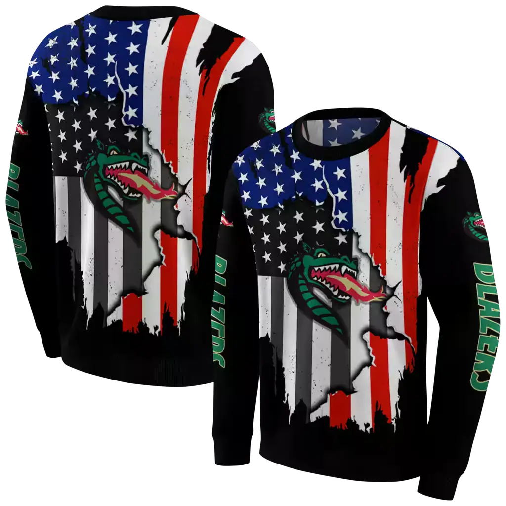 uab blazers american pride black hoodie premium grade uab blazers american pride black hoodie premium grade