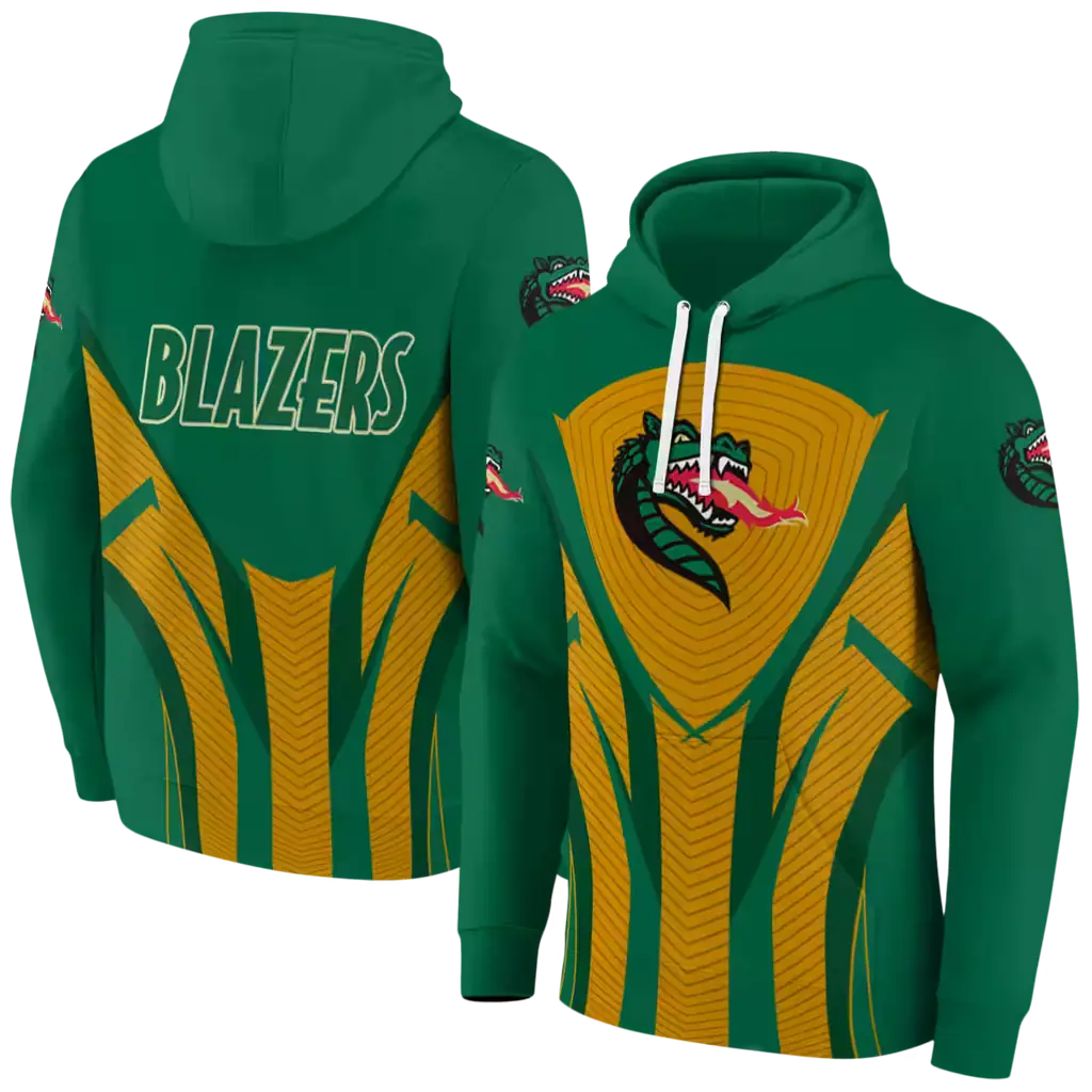 uab blazers concentric lines green black hoodie fashion forward uab blazers concentric lines green black hoodie fashion forward