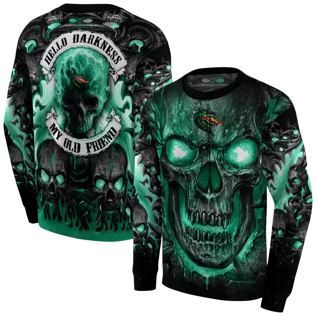 uab blazers demonic skull green black hoodie premium grade uab blazers demonic skull green black hoodie premium grade