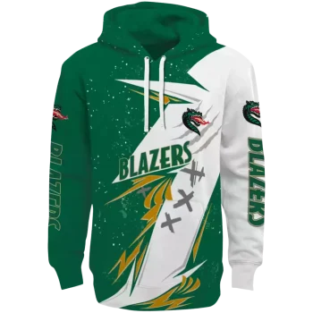 uab blazers dynamic slash green white hoodie best selling