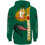 uab blazers football heartbeat green hoodie best selling