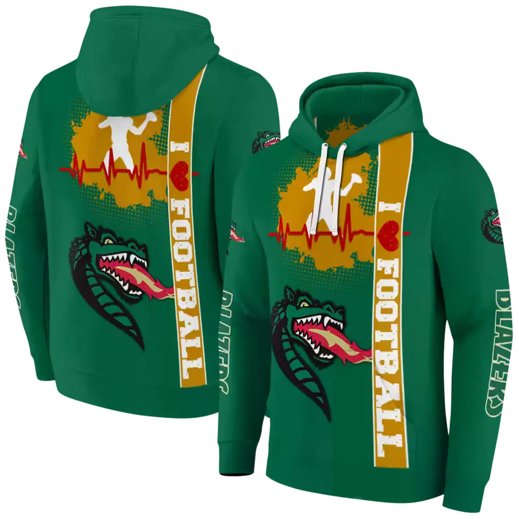 uab blazers football heartbeat green hoodie fashion forward uab blazers football heartbeat green hoodie fashion forward