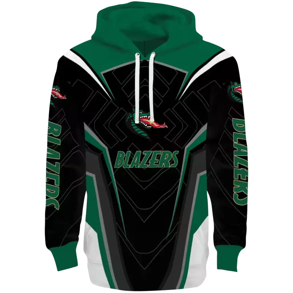 uab blazers futuristic pattern green black hoodie best selling uab blazers futuristic pattern green black hoodie best selling