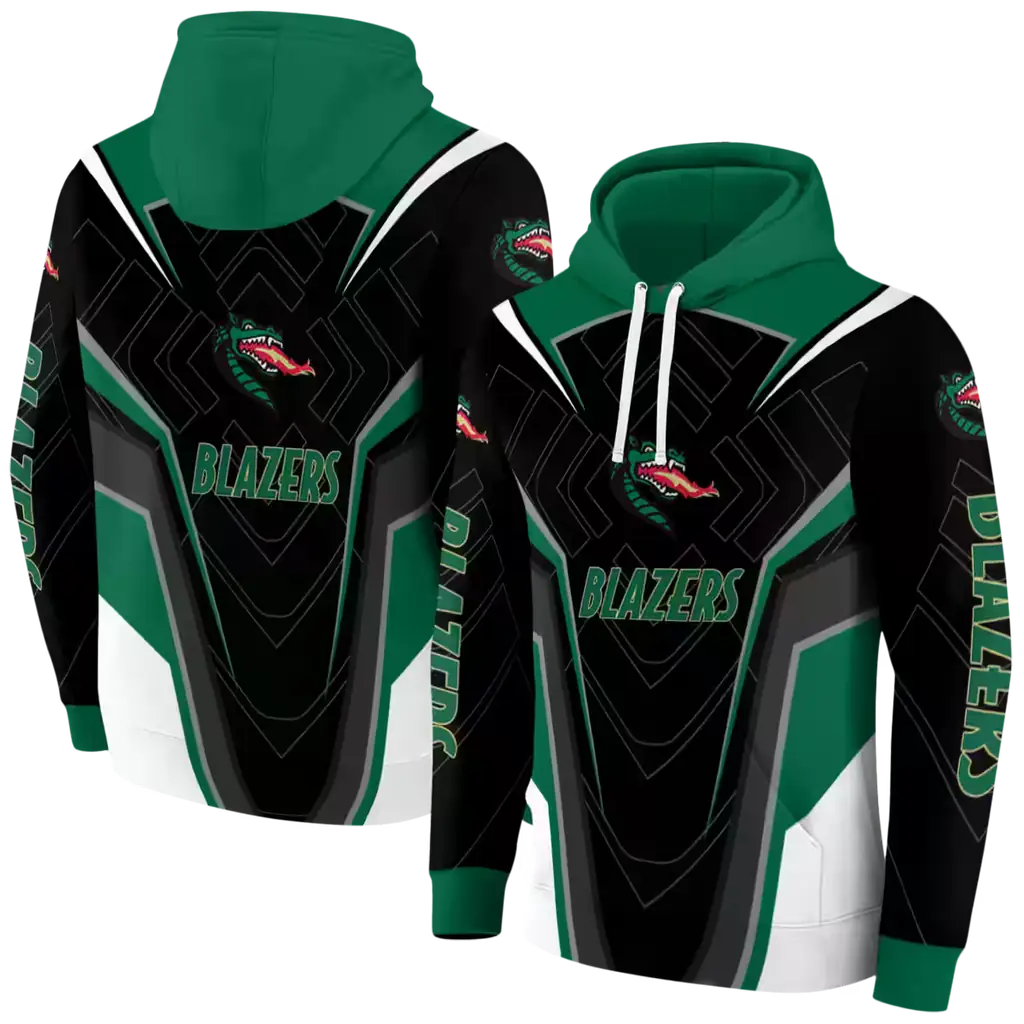 uab blazers futuristic pattern green black hoodie fashion forward uab blazers futuristic pattern green black hoodie fashion forward