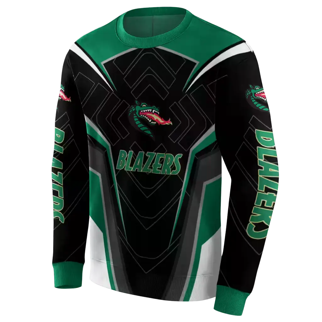 uab blazers futuristic pattern green black hoodie new arrival uab blazers futuristic pattern green black hoodie new arrival