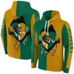uab blazers heartbeat graphic green hoodie best selling