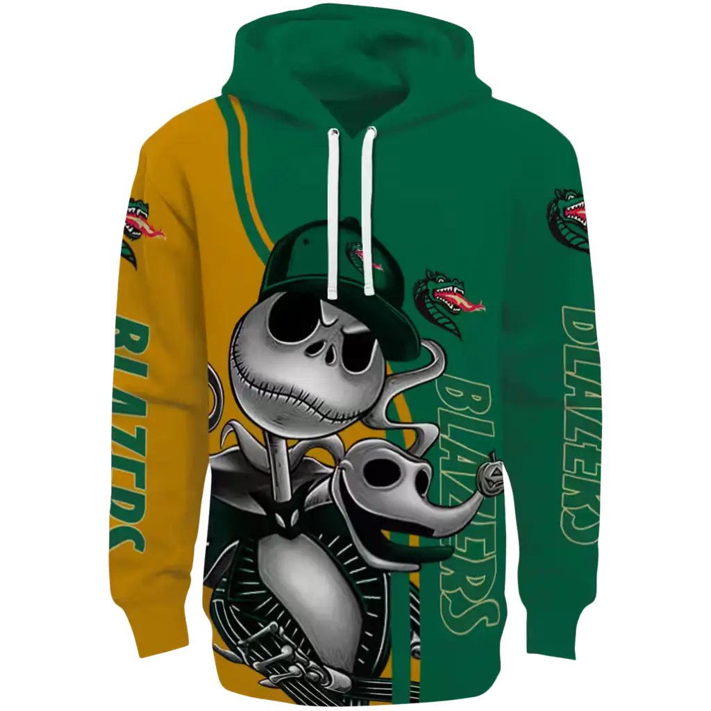 uab blazers jack skellington green hoodie best selling uab blazers jack skellington green hoodie best selling